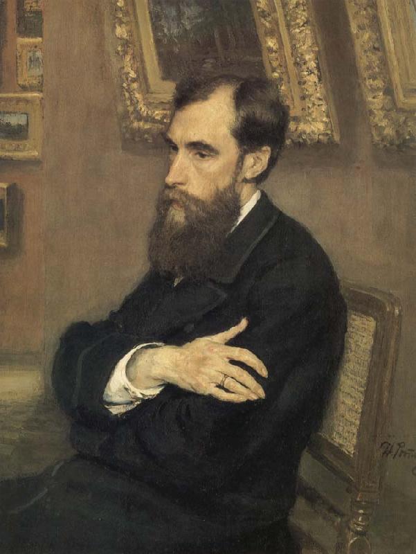 Ilya Repin Portrait of Pavel Tretyakov Sweden oil painting art